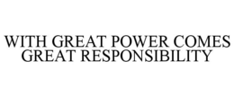 WITH GREAT POWER COMES GREAT RESPONSIBILITY trademark