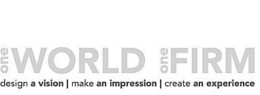 ONE WORLD ONE FIRM DESIGN A VISION | MAKE AN IMPRESSION | CREATE AN EXPERIENCE trademark