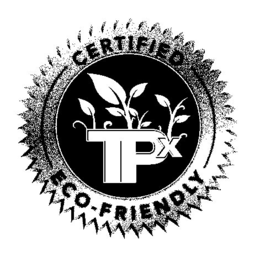 TPX CERTIFIED ECO-FRIENDLY trademark