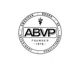 AMERICAN BOARD OF VETERINARY PRATITIONERS ABVP FOUNDED 1978 trademark