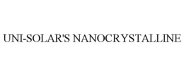 UNI-SOLAR'S NANOCRYSTALLINE trademark