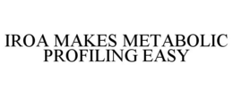 IROA MAKES METABOLIC PROFILING EASY trademark