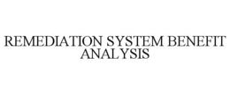REMEDIATION SYSTEM BENEFIT ANALYSIS trademark