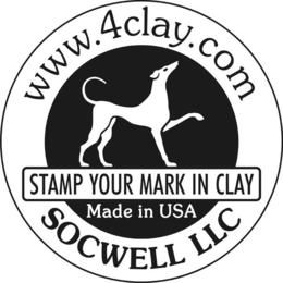 WWW.4CLAY.COM SOCWELL LLC STAMP YOUR MARK IN CLAY MADE IN USA trademark