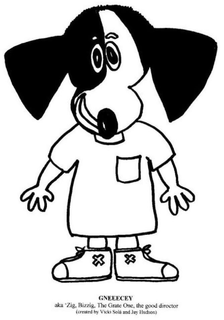 GNEEECEY AKA 'ZIG, BIZZIG, THE GRATE ONE, THE GOOD DIROCTOR (CREATED BY VICKI SOLÁ AND JAY HUDSON) trademark