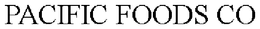 PACIFIC FOODS CO trademark