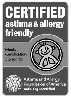 CERTIFIED ASTHMA & ALLERGY FRIENDLY MEETS CERTIFICATION STANDARDS AAFA ASTHMA AND ALLERGY FOUNDATION OF AMERICA AAFA. ORG/CERTIFIED trademark