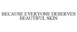 BECAUSE EVERYONE DESERVES BEAUTIFUL SKIN trademark