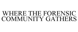 WHERE THE FORENSIC COMMUNITY GATHERS trademark