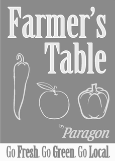 FARMER'S TABLE BY PARAGON GO FRESH. GO GREEN. GO LOCAL. trademark
