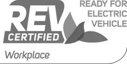 REV CERTIFIED READY FOR ELECTRIC VEHICLE WORKPLACE trademark