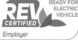 REV CERTIFIED READY FOR ELECTRIC VEHICLE EMPLOYER trademark
