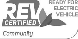 REV CERTIFIED READY FOR ELECTRIC VEHICLE COMMUNITY trademark