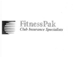 FITNESSPAK CLUB INSURANCE SPECIALISTS trademark