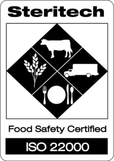 STERITECH FOOD SAFETY CERTIFIED ISO 22000 trademark