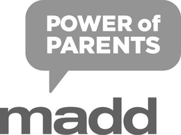 POWER OF PARENTS MADD trademark