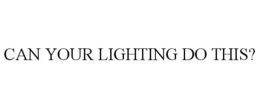 CAN YOUR LIGHTING DO THIS? trademark
