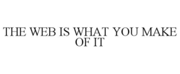THE WEB IS WHAT YOU MAKE OF IT trademark