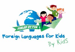 FOREIGN LANGUAGES FOR KIDS BY KIDS FUELED BY FUN trademark
