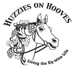 HUZZIES ON HOOVES LIVING THE EQ-WINE LIFE trademark