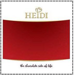 HEIDI THE CHOCOLATE SIDE OF LIFE trademark