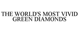 THE WORLD'S MOST VIVID GREEN DIAMONDS trademark