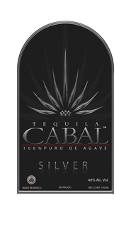 TEQUILA CABAL 100 % PURO DE AGAVE SILVER ENVASADO DE ORIGEN MEXICO trademark