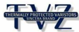 TVZ THERMALLY PROTECTED VARISTORS SINCERA BRAND trademark