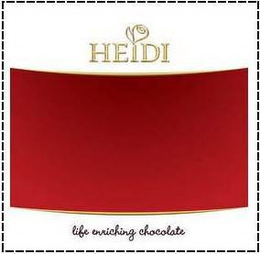 HEIDI LIFE ENRICHING CHOCOLATE trademark