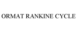 ORMAT RANKINE CYCLE trademark