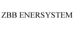 ZBB ENERSYSTEM trademark