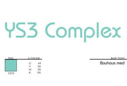 YS3 COMPLEX PMS 4.COLOR BASE FONT BAUHAUS MED trademark
