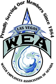PROUDLY SERVING OUR MEMBERS SINCE 1984 WATER EMPLOYEES ASSOCIATION OF NEVADA LAS VEGAS WEA trademark