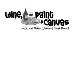 WINE, PAINT & CANVAS MIXING PAINT, WINE & FUN! trademark