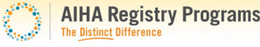 AIHA REGISTRY PROGRAMS THE DISTINCT DIFFERENCE trademark