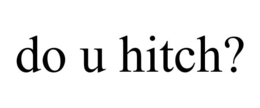 DO U HITCH? trademark