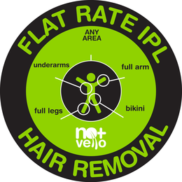 FLAT RATE IPL HAIR REMOVAL ANY AREA UNDERARMS FULL ARM FULL LEGS BIKINI NO+ VELLO trademark