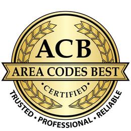 ACB AREA CODES BEST · CERTIFIED · TRUSTED · PROFESSIONAL · RELIABLE trademark