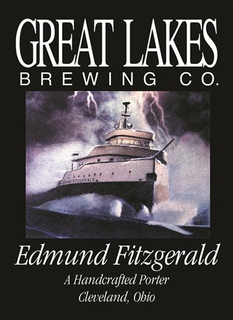 GREAT LAKES BREWING CO. EDMUND FITZGERALD A HANDCRAFTED PORTER CLEVELAND, OHIO trademark