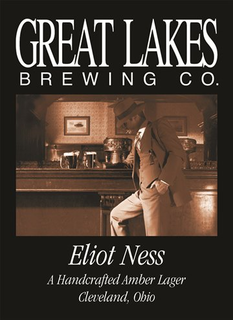GREAT LAKES BREWING CO. ELIOT NESS A HANDCRAFTED AMBER LAGER CLEVELAND, OHIO trademark