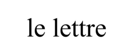 LE LETTRE trademark