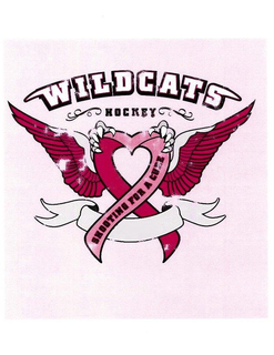 WILDCATS HOCKEY SHOOTING FOR A CURE trademark