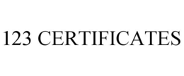 123 CERTIFICATES trademark