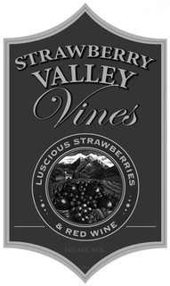 STRAWBERRY VALLEY VINES LUSCIOUS STRAWBERRIES & RED WINE 14% ALC./VOL trademark