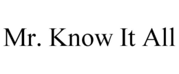 MR. KNOW IT ALL trademark