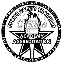 THE COMMISSION ON ACCREDITATION FOR LAWENFORCEMENT AGENCIES PUBLIC SAFETY TRAINING CALEA ACADEMY ACCREDITATION trademark