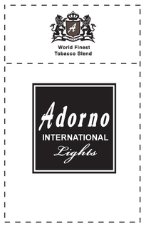 A WORLD FINEST TOBACCO BLEND ADORNO LIGHTS trademark
