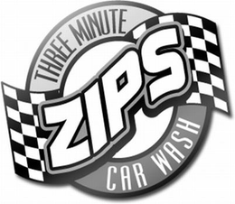 ZIPS THREE MINUTE CAR WASH trademark