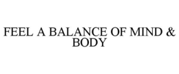 FEEL A BALANCE OF MIND & BODY trademark