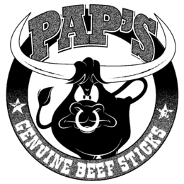PAP'S GENUINE BEEF STICKS trademark